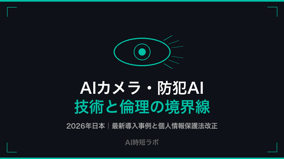 AIカメラ・防犯AI──最新技術と倫理的課題【2026年日本】の記事画像