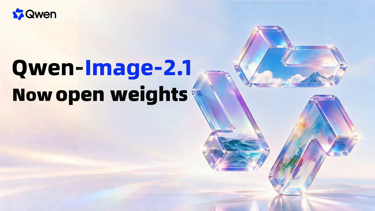 Alibaba、Qwen-Image-2.1の重みを公開──絵を描く部分は7B、自社ベンチで29モデル中7位(Nano Banana 2.0より上)、透明PNGと参照10枚の編集を1モデルで。ライセンスは研究限定