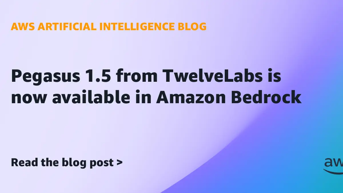 AWS、TwelveLabsの動画言語モデル「Pegasus 1.5(ペガサス)」をAmazon Bedrockで提供──2時間までの動画から条件に合う区間をタイムスタンプ付きJSONで返す、提供リージョンは米国オレゴン
