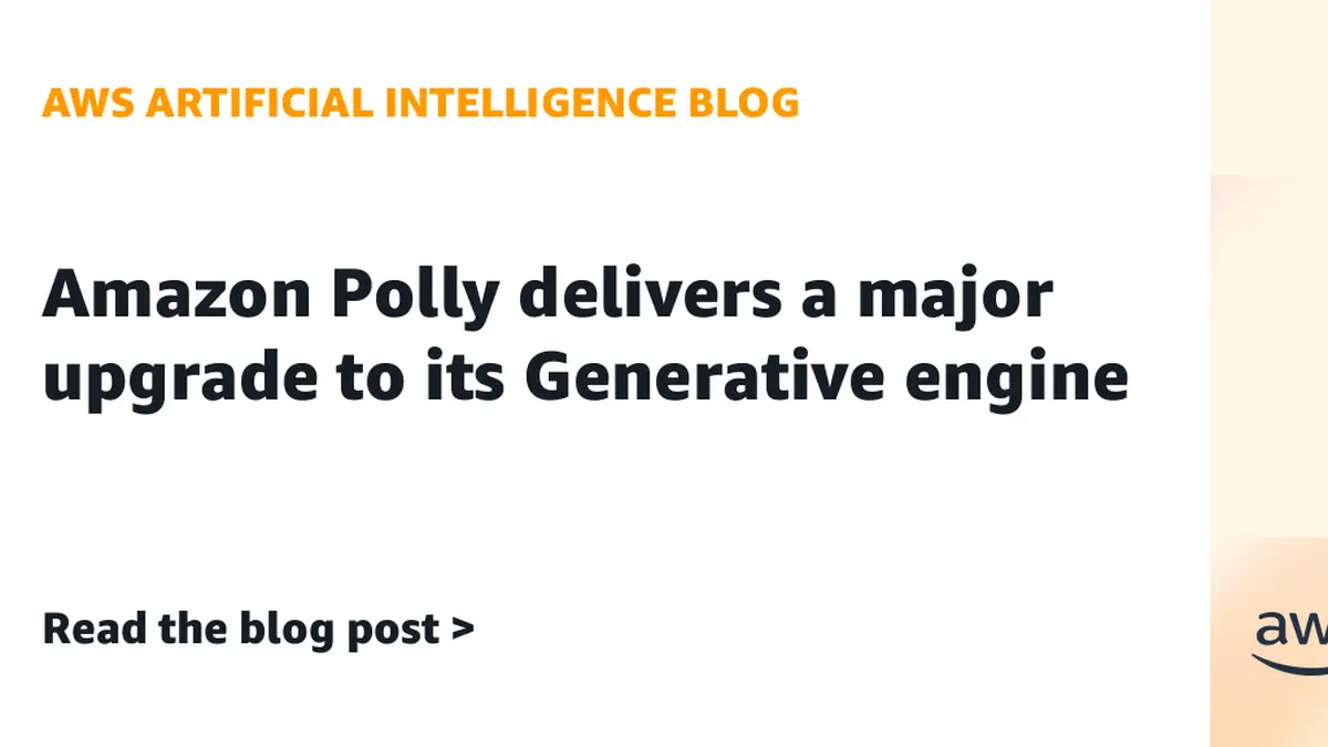 AWS、Amazon Polly（アマゾン ポリー）のGenerativeエンジンを更新──新ボイス14種、ヒンディー語・フィンランド語が初対応で料金とAPIは据え置きの記事画像