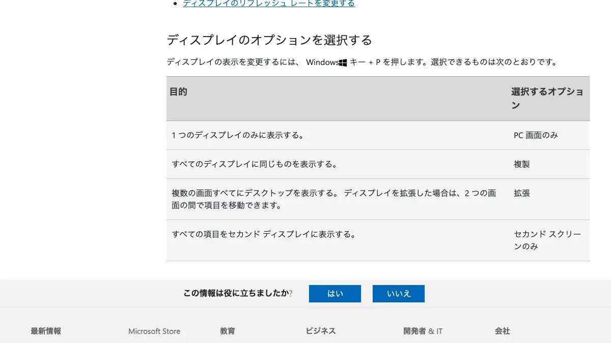 Windows 11 でモニターを2台にする方法（マルチディスプレイ設定）──ケーブルでつないで「設定」＞「システム」＞「ディスプレイ」を開き、「これらのディスプレイを拡張」か Windows キー＋P の「複製」「拡張」を選ぶ。映らない時の確認順と Mac の設定【2026年10月版】の記事画像