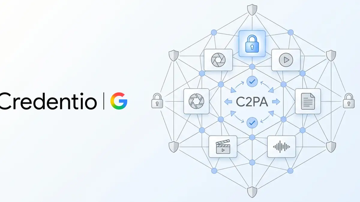 Google「Credentio」──C2PAコンテンツ認証情報を検証するC++ライブラリをオープンソース化。約40のGoogle製品で数百億件の生成物を扱ってきたのと同じコードで、仕様2.2と2.4に対応。完全にローカルで検証（送信なし・即時判定）、数GBの動画でもメモリ消費は小さく、公式のC2PA Trust Listを渡せる。生成・埋め込みは今後