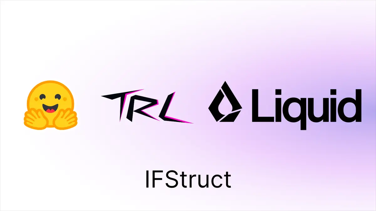 Liquid AIの小型モデルLFM2.5を「速く・正確に」する2本──①DSparkの草稿モデル（約300M）で投機的デコード、出力は同一のままH100で最大3.18倍・M4 Max MacBookで最大2.87倍、関数呼び出しの遅延を57%削減 ②350MモデルをGRPOで100ステップ（無料枠のColab）微調整し、構造化出力の遵守率をIFStructで22.6%→29.7%の記事画像
