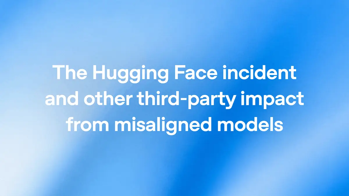 The Hugging Face incident and other third-party impact from misaligned models（OpenAI公式ページの画像）