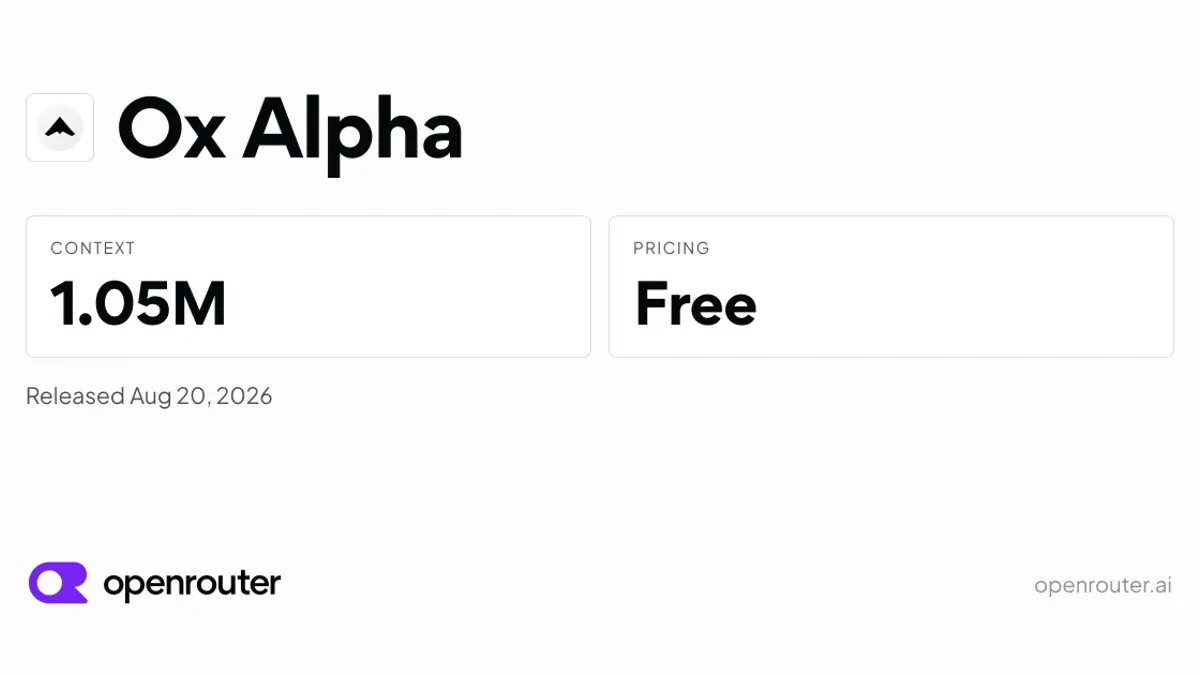 正体不明のAI「Ox Alpha」が無料で突然現れた──tokenizerの「指紋」はGLMを指し、正体はGLM-5.3-Flashだったの記事画像