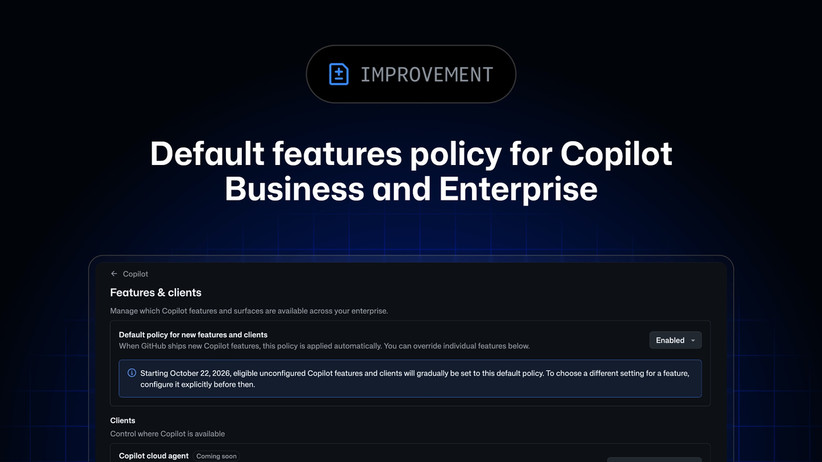 GitHub Copilot、未設定の機能に既定ポリシーを順次適用｜AI時短ラボ
